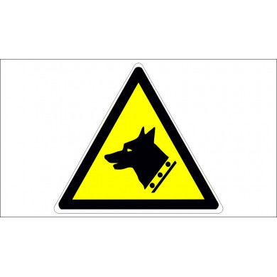 SIGN CAUTION GUARDED BY DOGS