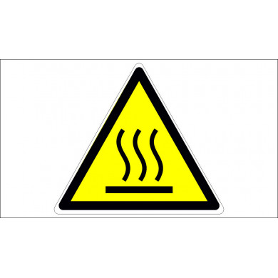 SIGN CAUTION HOT SURFACE