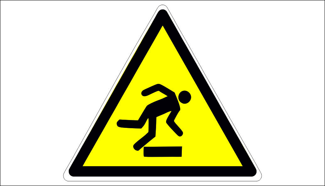 STEPPING HAZARD SIGN