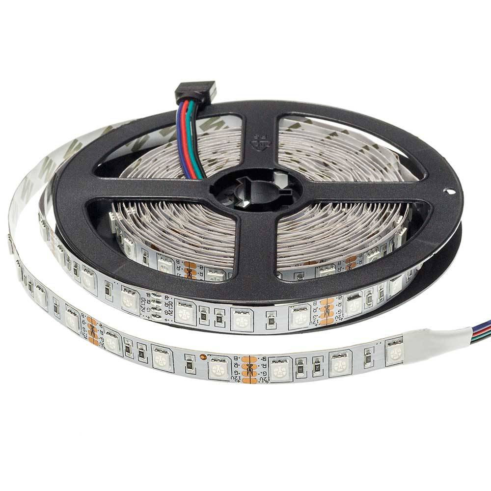 24V LED ЛЕНТА 1ролка-5м, 5050 60 SMD/m RGB НЕВЛАГОЗАЩИТЕНА