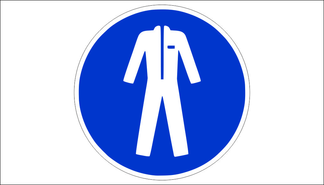 SIGN MANDATORY USE OF PROTECTIVE CLOTHING