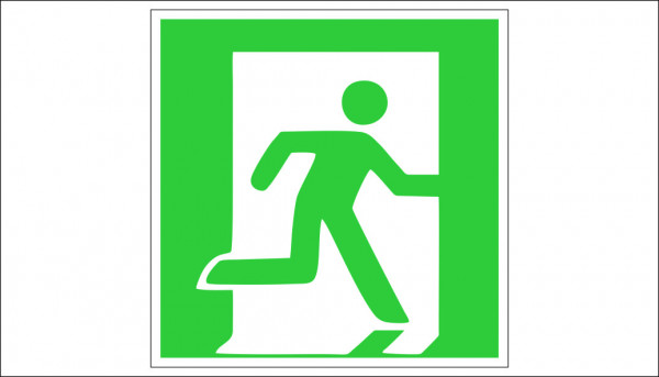 SIGN EVACUATION EXIT RIGHT