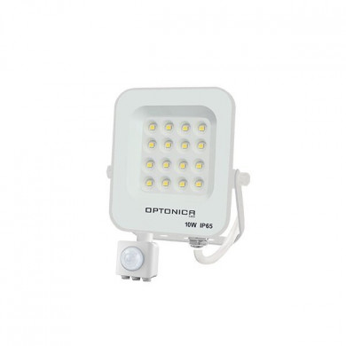 LED SMD ПРОЖЕКТОР БЯЛ 10W 900LM AC220-240V 90° IP65 2700K + СЕНЗОР