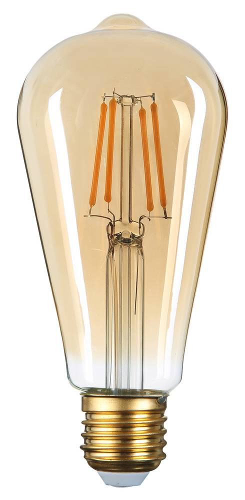 LED КРУШКА ФИЛАМЕНТ ST64 8W 700LM E27 220-240V 2500K ПОЗЛАТЕНО СТЪКЛО