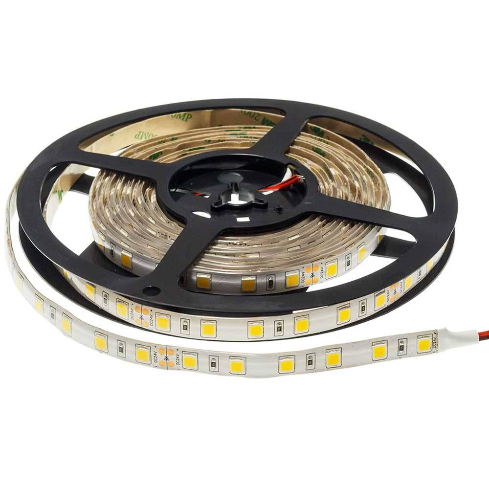 24V LED ЛЕНТА 1ролка-5м, 5050 60 SMD/m ВЛАГОЗАЩИТЕНА – Топло Бяла