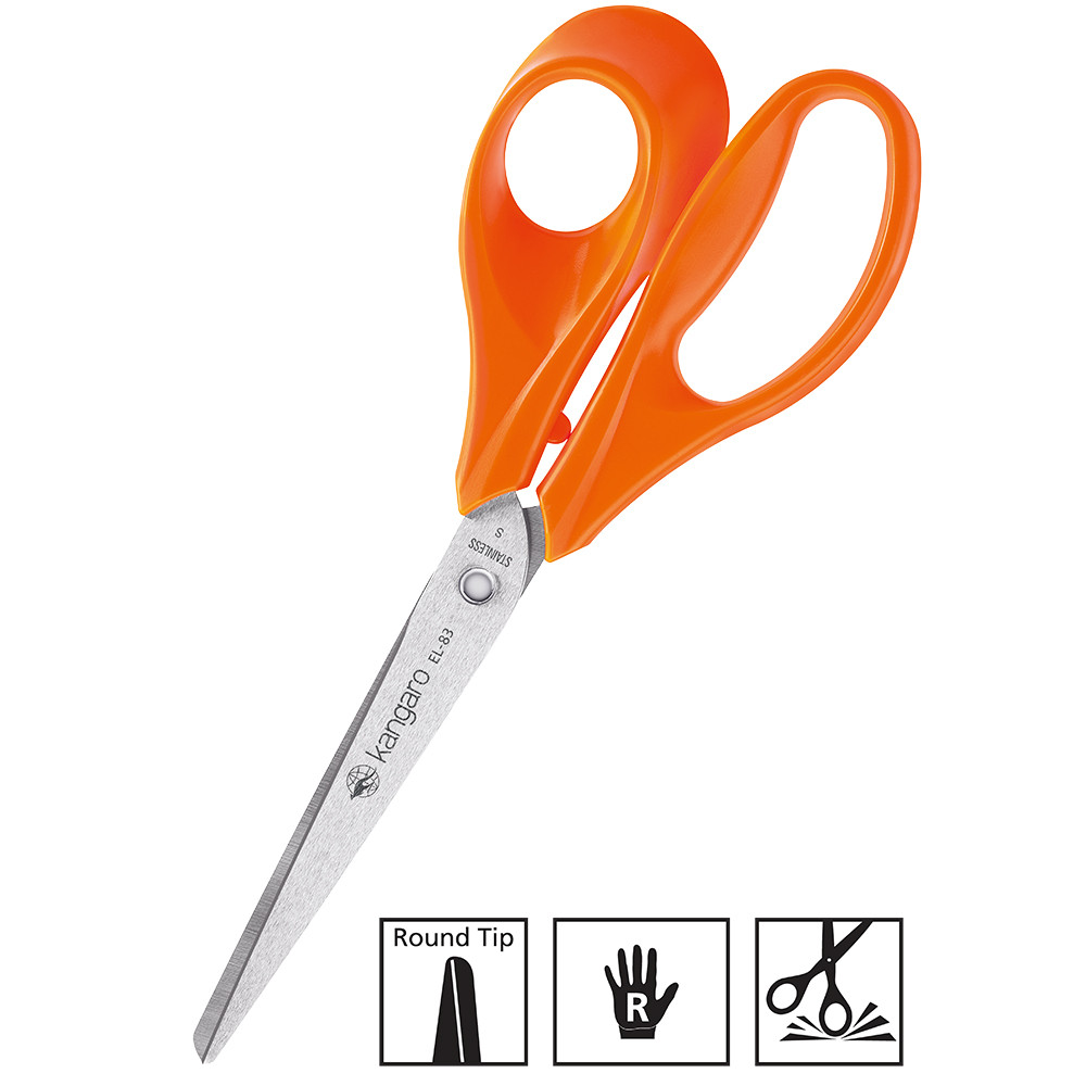 Scissors Kangaro EL-83 21.0cm orange handles