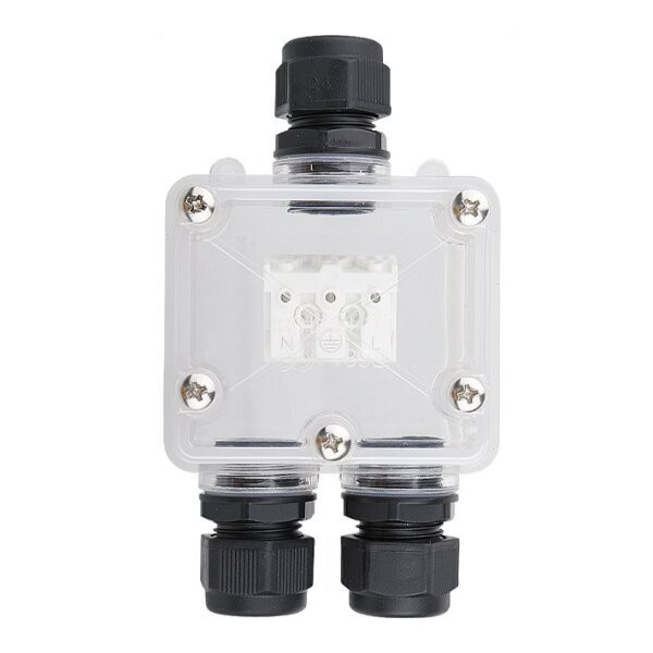 WATERPROOF BOX TERMINAL BLOCK IP68 – BOX SPLITTER 3 TERMINALS – TRANSPARANT