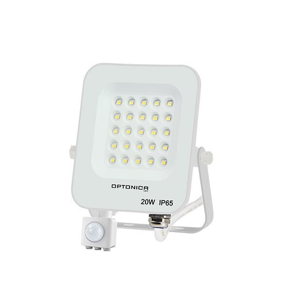 LED SMD ПРОЖЕКТОР БЯЛ 20W 1800LM AC220-240V 90° IP65 4500K + СЕНЗОР