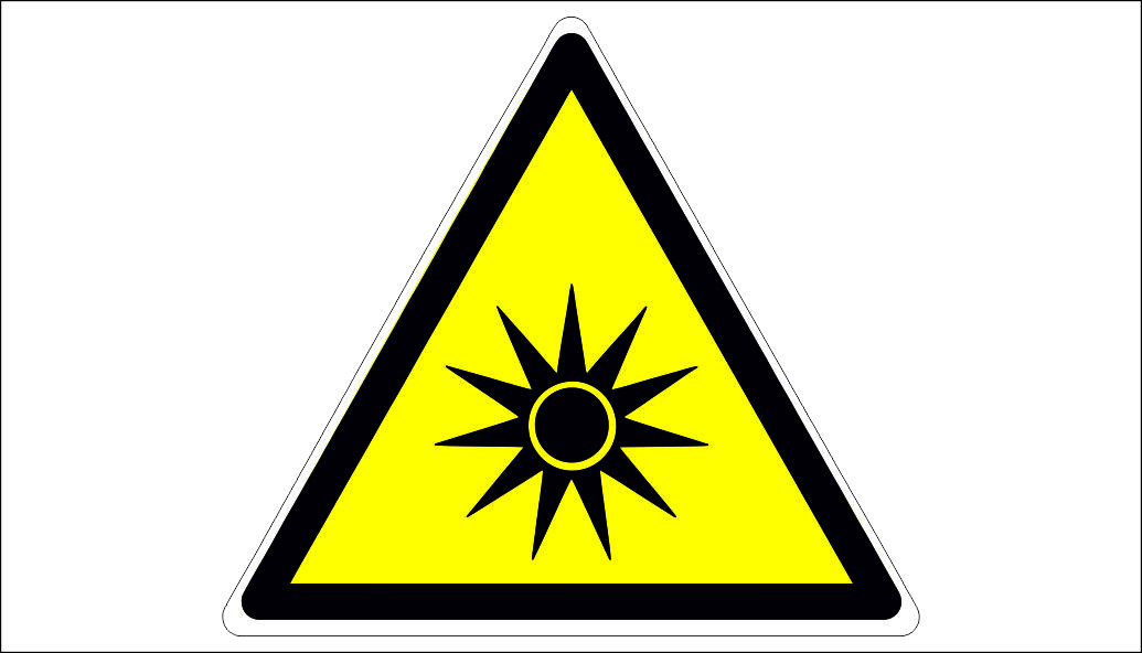 SIGN CAUTION OPTICAL RADIATIONS