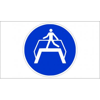 SIGN COMPULSORY USE OF PEDESTRIC BRIDGE