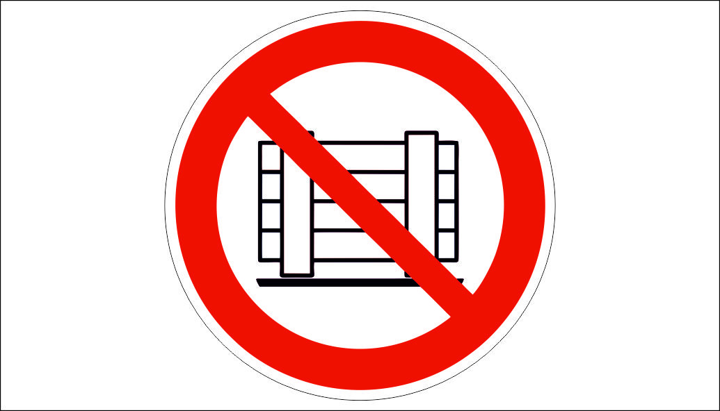 SIGN NO BLOCKING THE ROAD