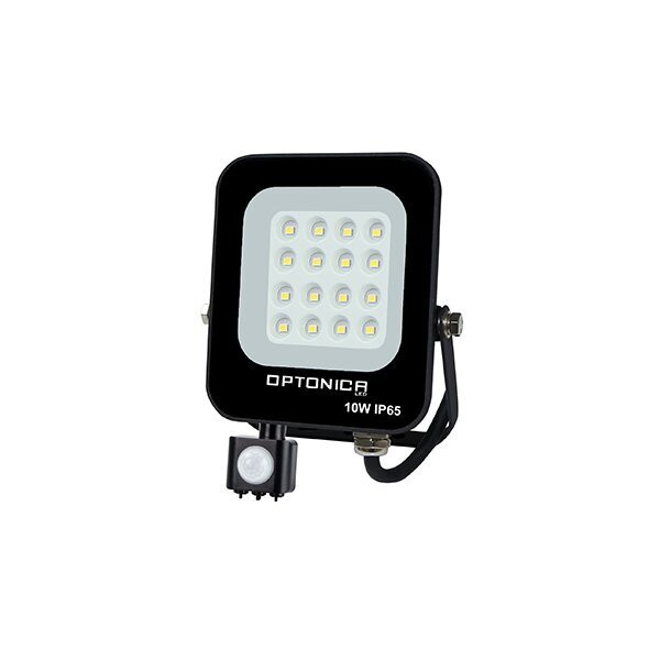 LED SMD ПРОЖЕКТОР ЧЕРЕН 10W 900LM AC220-240V 90° IP65 4500K + СЕНЗОР