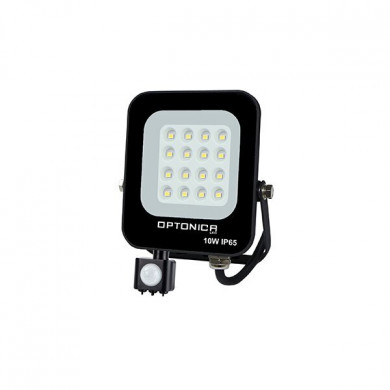 LED SMD ПРОЖЕКТОР ЧЕРЕН 10W 900LM AC220-240V 90° IP65 4500K + СЕНЗОР