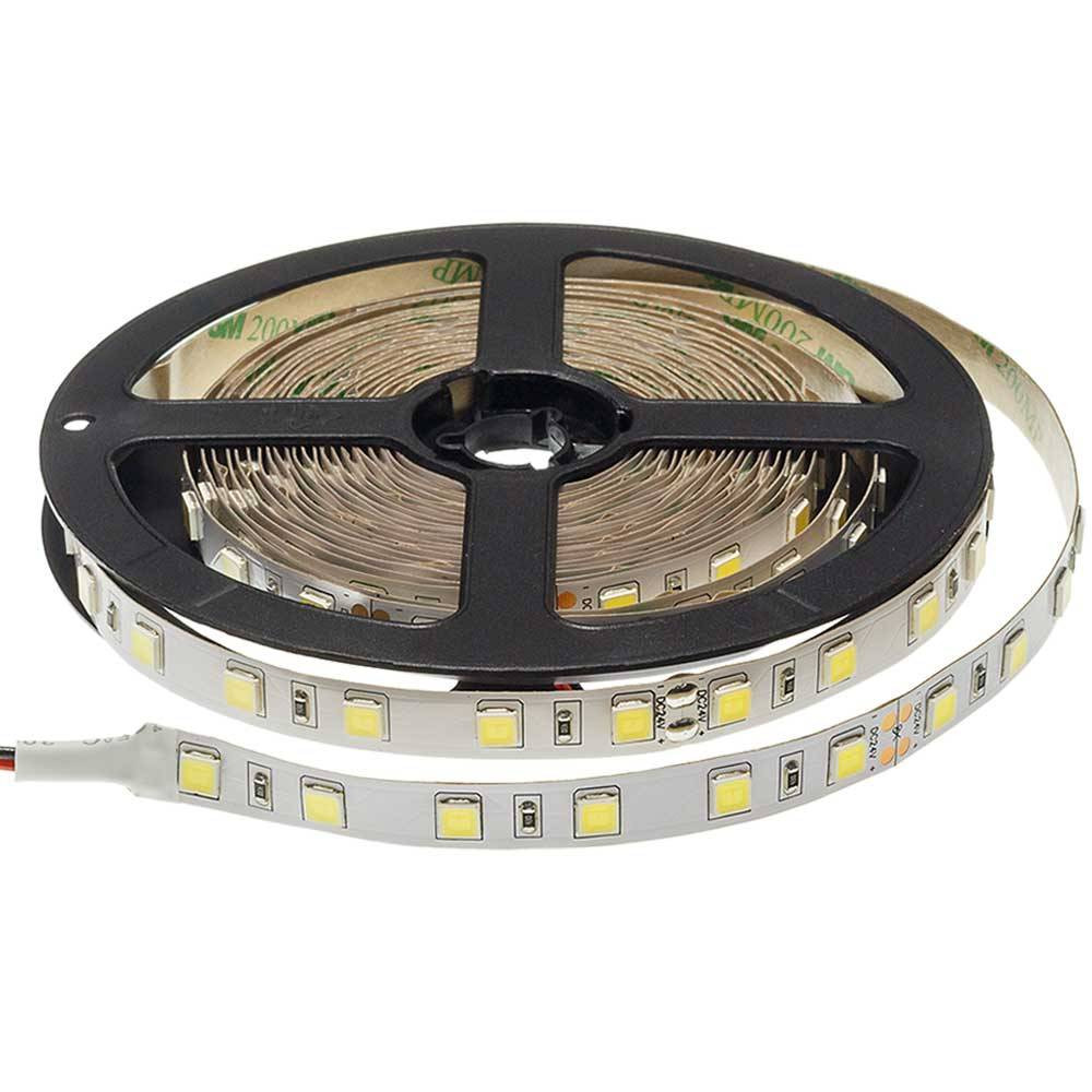 24V LED ЛЕНТА 1ролка-5м, 5054 60L/M 10MM 16W/M 1100LM/M IP20 – Топло Бяла