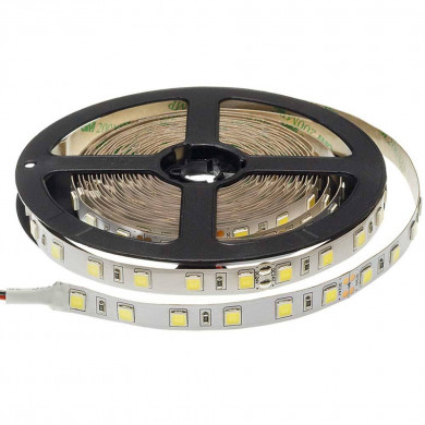 24V LED ЛЕНТА 1ролка-5м, 5054 60L/M 10MM 16W/M 1100LM/M IP20 – Топло Бяла