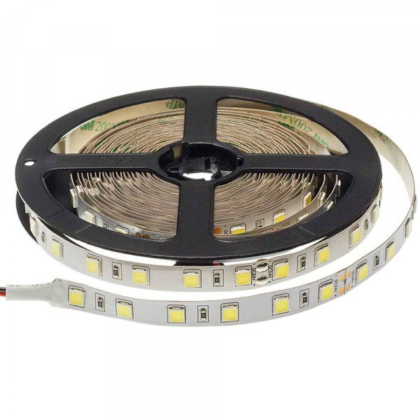 24V LED ЛЕНТА 1ролка-5м, 5054 60L/M 10MM 16W/M 1100LM/M IP20 – Топло Бяла