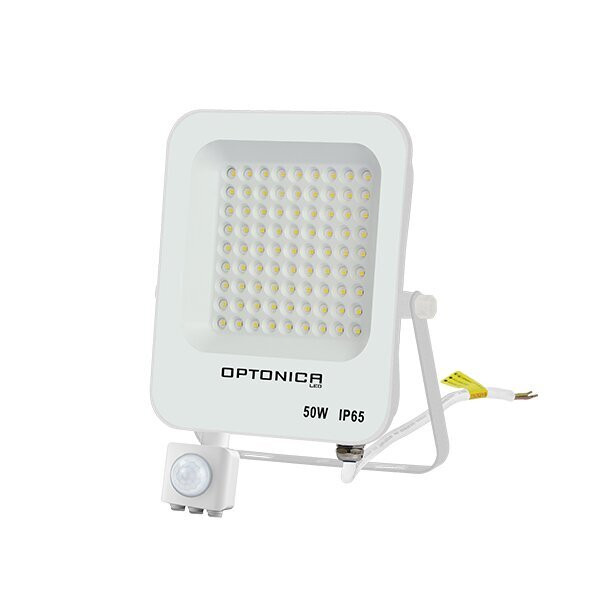 LED SMD ПРОЖЕКТОР БЯЛ 50W 4500LM AC220-240V 90° IP65 4500K + СЕНЗОР