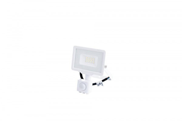 10W LED SMD ПРОЖЕКТОР 800LM AC220-265V 120° IP65 СЪС СЕНЗОР БЯЛ – Студено Бяла