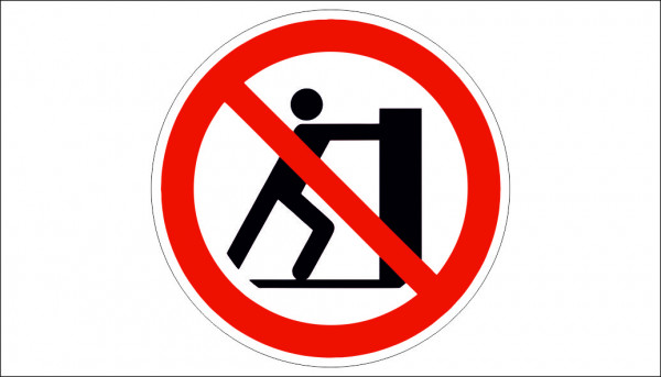 NO PUSHING SIGN