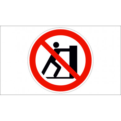 NO PUSHING SIGN