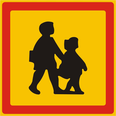 "CHILDREN TRANSPORTATION" SIGN