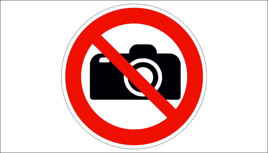 "NO PHOTOGRAPHY" SIGN