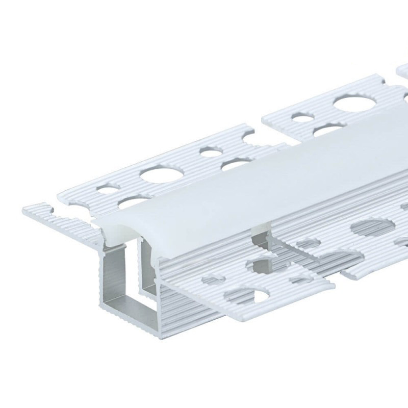 ГЪВКАВ ПРОФИЛ ЗА LED ЛЕНТА БЯЛО ТЯЛО/БЯЛ РАЗСЕЙВАТЕЛ 2m ЗА ВГРАЖДАНЕ