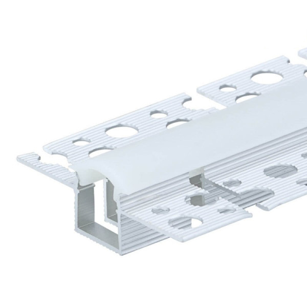 ГЪВКАВ ПРОФИЛ ЗА LED ЛЕНТА БЯЛО ТЯЛО/БЯЛ РАЗСЕЙВАТЕЛ 2m ЗА ВГРАЖДАНЕ