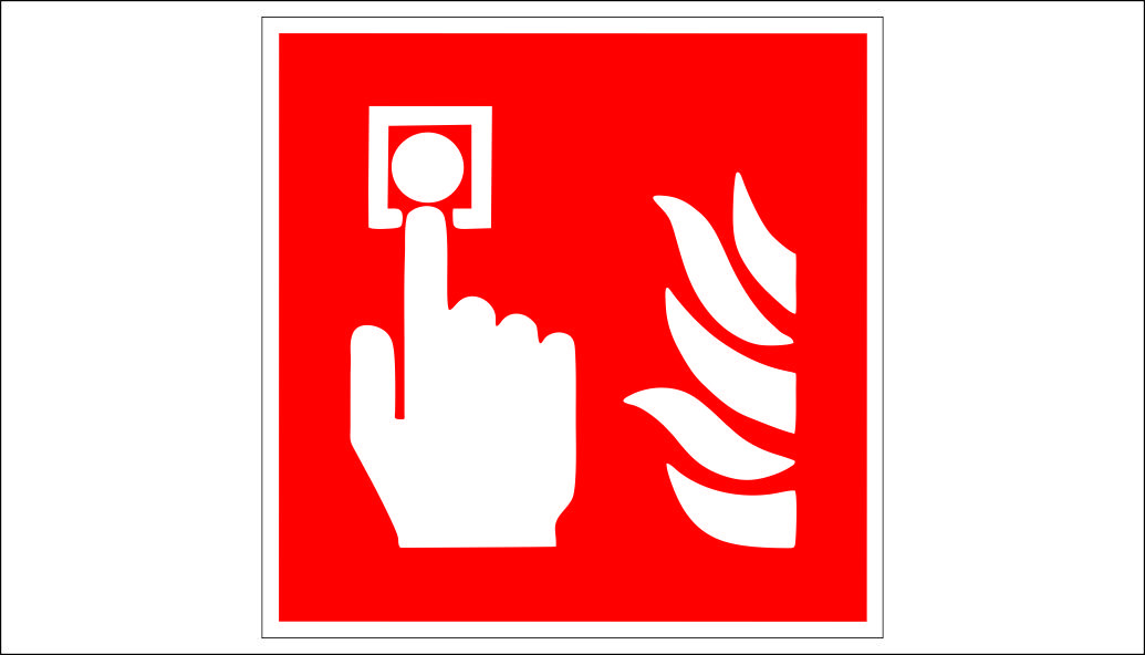 SIGN "MANUALLY OPERATED FIRE EXTINGUISHER OR NOTIFICATION DEVICE"