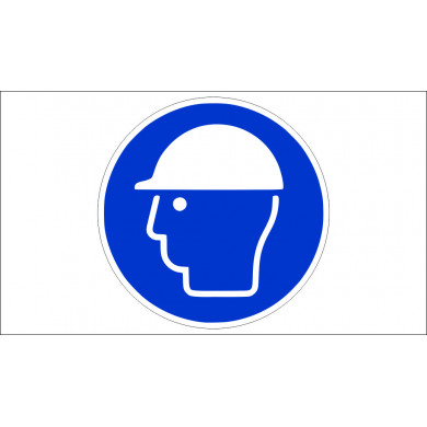 SIGN "MANDATORY USE OF A SAFETY HELMET"