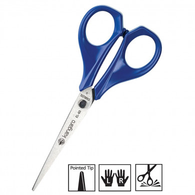 Scissors Kangaro EL-60 15.2cm blue handles