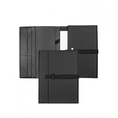 HUGO BOSS FOLDER A4 ILLUSION GEAR BLACK