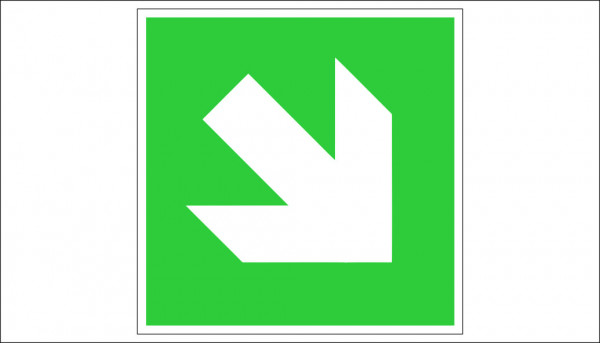 SIGN DIRECTION OF TRAFFIC DOWN RIGHT