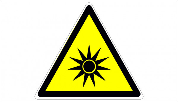 SIGN CAUTION OPTICAL RADIATIONS