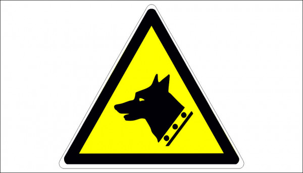 SIGN CAUTION GUARDED BY DOGS