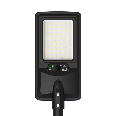 LED СОЛАРНА УЛИЧНА ЛАМПА 12W 2250LM 12Ah 6000K IP65 СЪС СЕНЗОР ЗА ДВИЖЕНИЕ/ДИСТАНЦИОННО УПРАВЛЕНИЕ