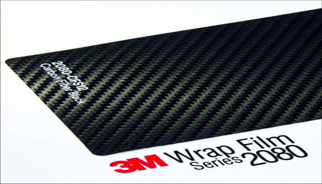 3M Wrap Film Series 2080 CFS12 Carbon Film, Black