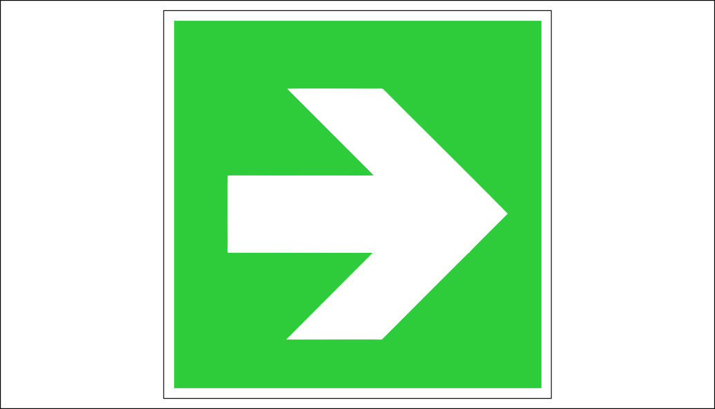 "DIRECTION OF TRAFFIC - RIGHT" SIGN