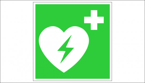 AUTOMATIC CARDIAC DEFIBRILLATOR SIGN