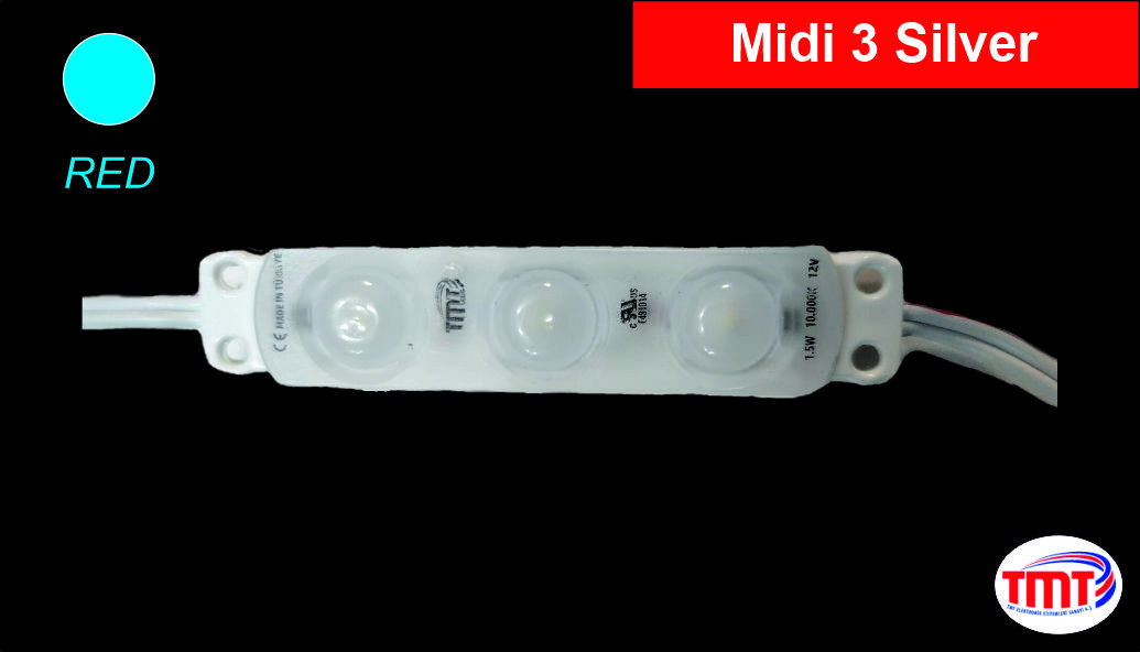 Midi 3 Silver, LED Module, BLUE, 1,20W, IP 67