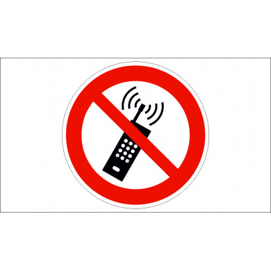 "NO USE OF MOBILE PHONES" SIGN