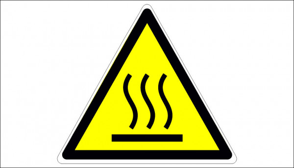 SIGN CAUTION HOT SURFACE