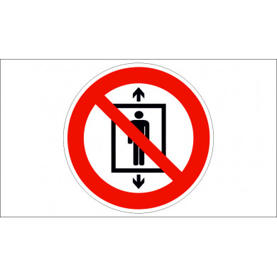 "NO USE OF PASSENGER LIFT" SIGN