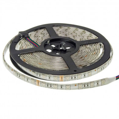 LED ЛЕНТА 1ролка-5м, 5050 60 SMD/m RGB ВЛАГОЗАЩИТЕНА