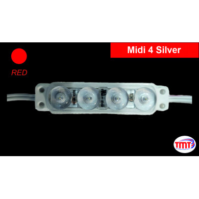 Midi 4 Silver, LED Module, RED, 1,50W, IP 67