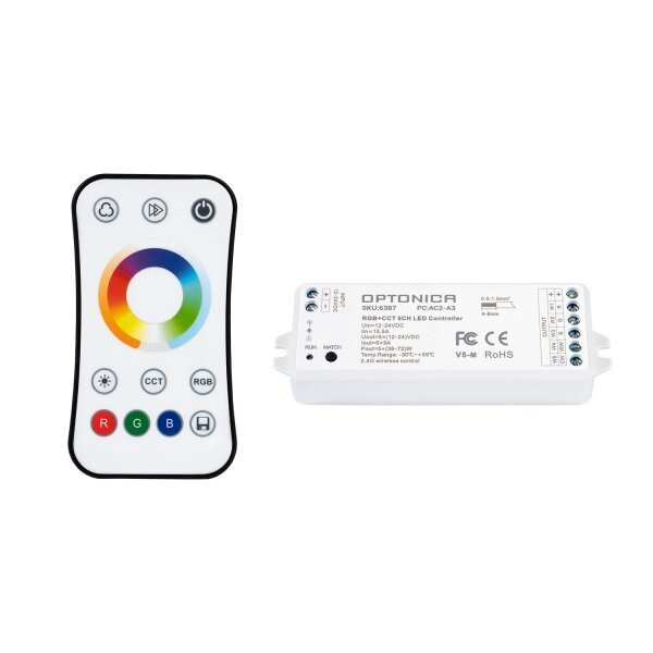 RGB+COLOUR TEMPERATURE REMOTE CONTROL 12-24VDC 3A*5CH MAX15A 180W/360W(12/24V)