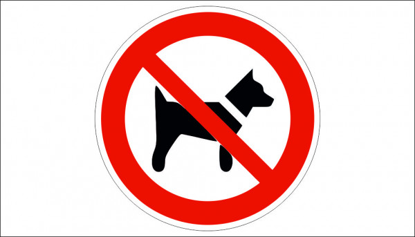 NO DOG SIGN