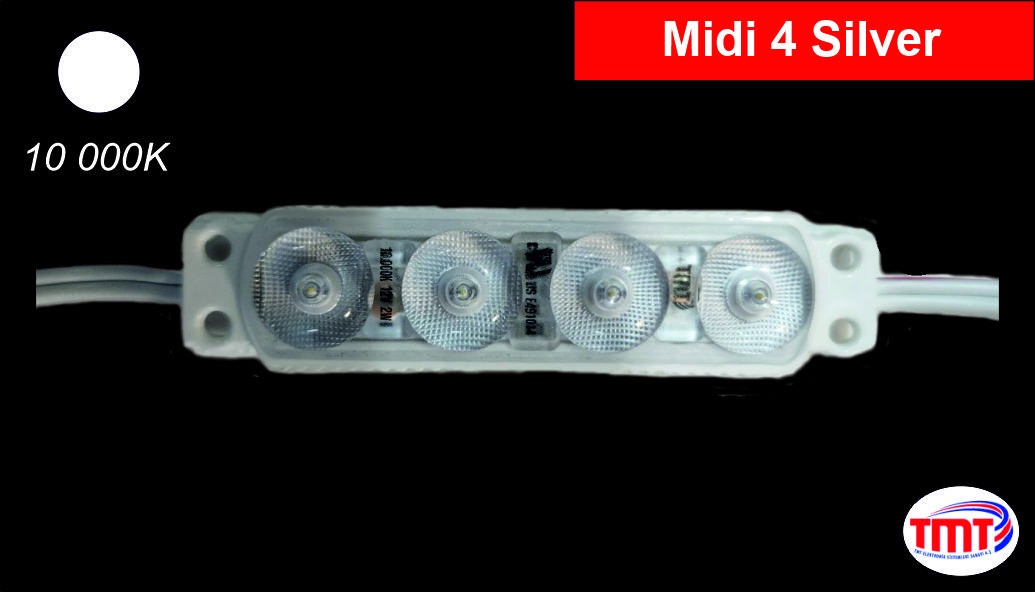 Midi 4 Silver, LED Module, 10 000K, 2,00W, IP 67