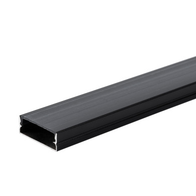 АЛУМИНИЕВ ПРОФИЛ ЗА LED ЛЕНТА ЧЕРНО ТЯЛО/ЧЕРЕН РАЗСЕЙВАТЕЛ 2m 30x10mm
