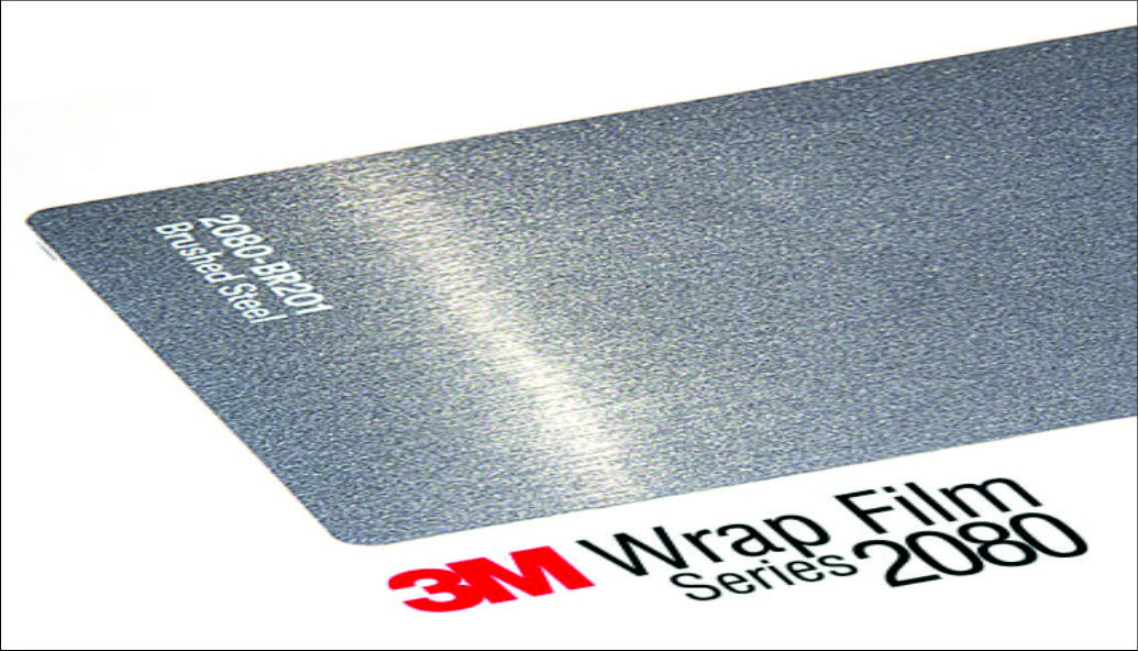 3M 2080 Wrap Film Series BR201 - Scratched Steel